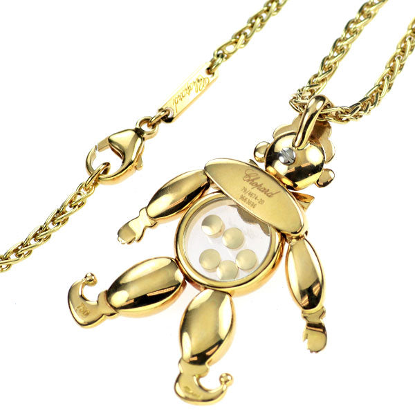 K18YGハッピーダイヤモンド ルビーサファイア刻印あり