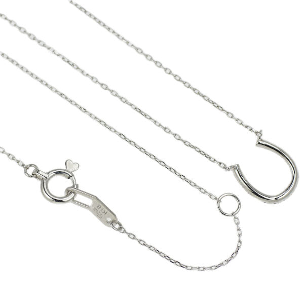 スタージュエリー K18WG ダイヤモンド ペンダントネックレス 0.05ct 馬蹄