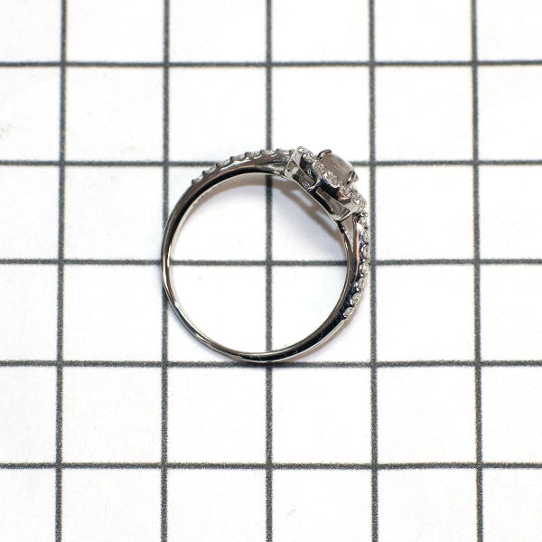 新品 Pt950 スリランカ産シルキーホワイトターフェアイト ダイヤモンド リング 0.672ct D0.27ct 【エスコレ】希少