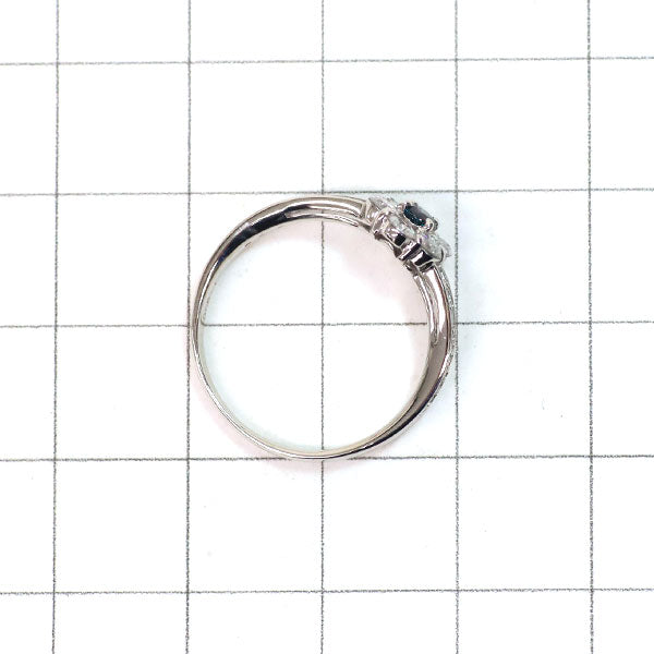 希少 Pt900 アレキサンドライト ダイヤモンド リング 0.15ct D0.57ct フラワー