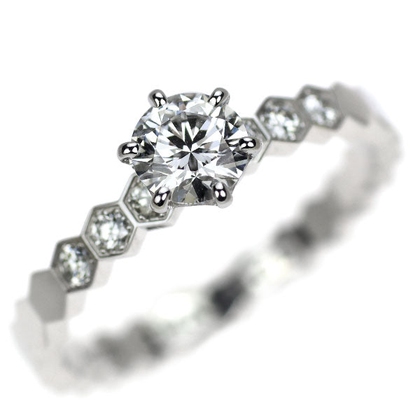 ショーメ K18WG ダイヤモンド リング 0.33ct D VVS1 3EX ビーマイラブハニカム