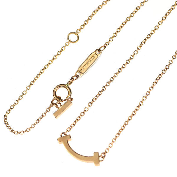 ティファニー K18PG ペンダントネックレス Tスマイル