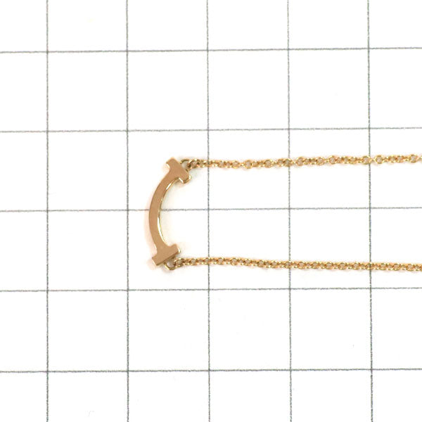 ティファニー K18PG ペンダントネックレス Tスマイル