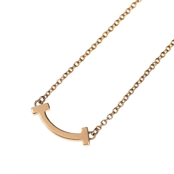 ティファニー K18PG ペンダントネックレス Tスマイル