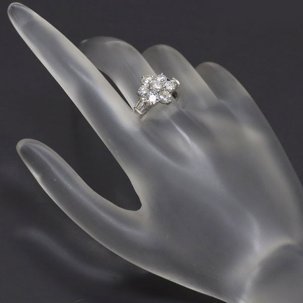 Pt900 ダイヤモンド リング 2.00ct フラワー