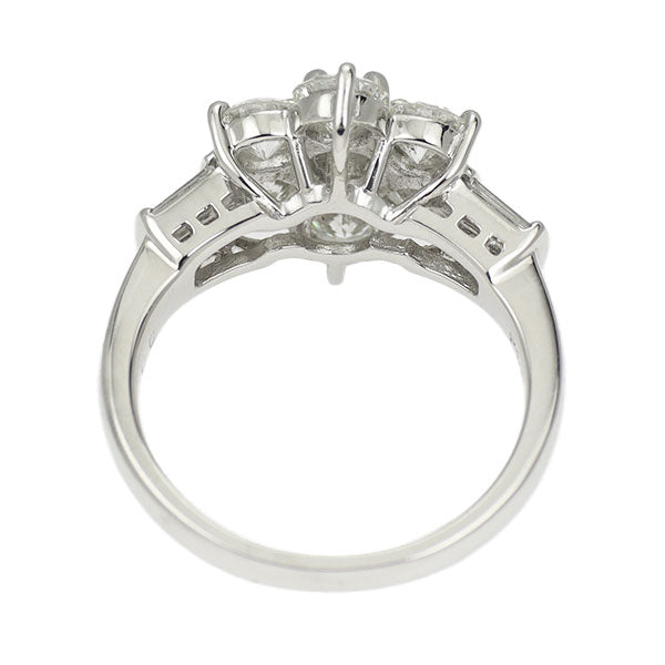 Pt900 ダイヤモンド リング 2.00ct フラワー