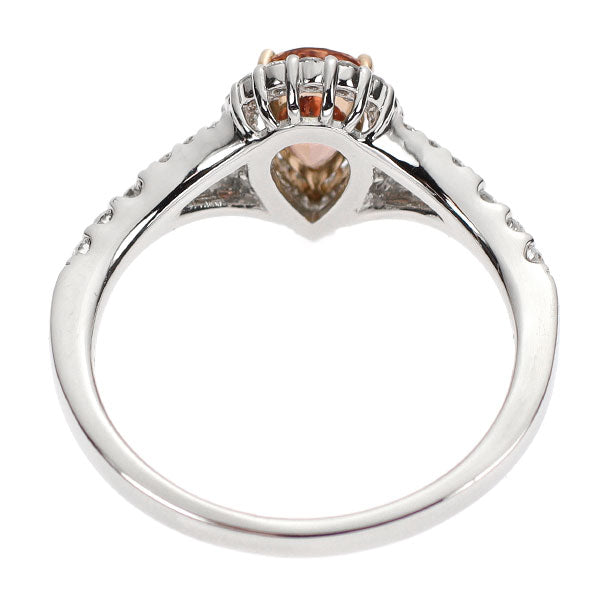 Pt900/K18PG インペリアルトパーズ ダイヤモンド リング 0.80ct D0.34ct