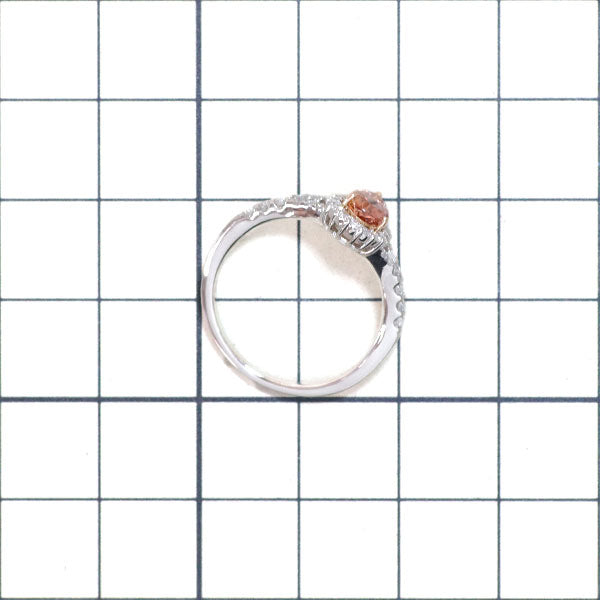 Pt900/K18PG インペリアルトパーズ ダイヤモンド リング 0.80ct D0.34ct