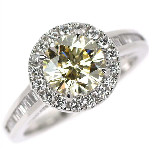 Pt950 ダイヤモンド リング 1.503ct D0.80ct VLY SI1 VG