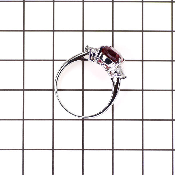 Pt900 ルベライト ダイヤモンド リング 4.06ct Ｄ0.50ct