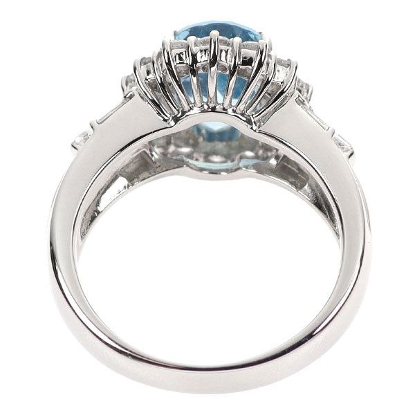 Pt900 アクアマリン ダイヤモンド リング 1.98ct D0.81ct