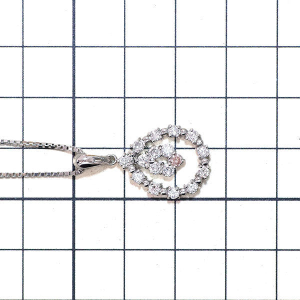 Pt900/Pt850 天然ピンクダイヤモンド ペンダントネックレス 0.05ct 0.80ct