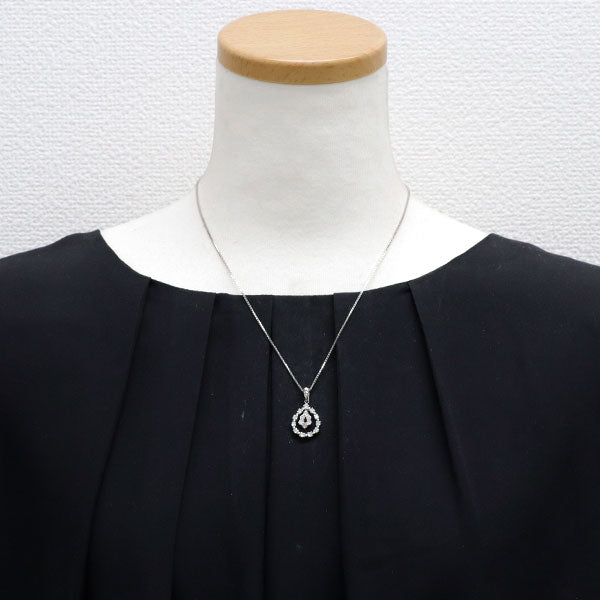 Pt900/Pt850 天然ピンクダイヤモンド ペンダントネックレス 0.05ct 0.80ct
