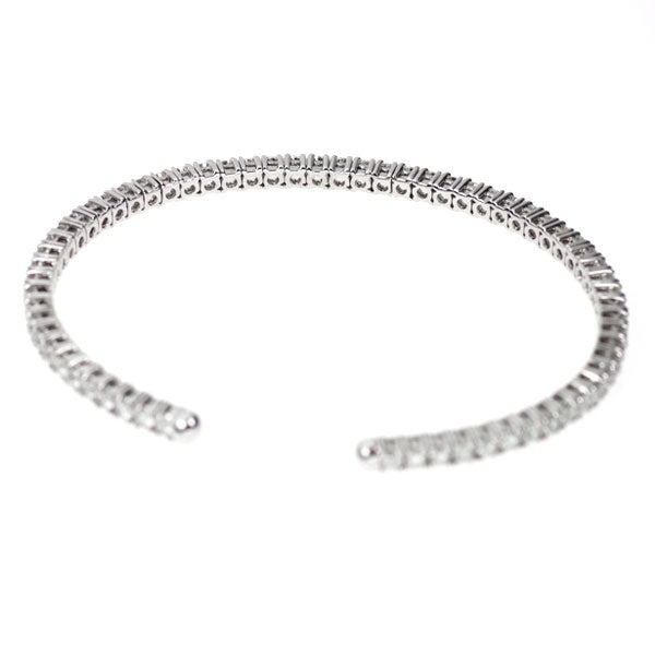 K18WG ダイヤモンド バングル 3.55ct