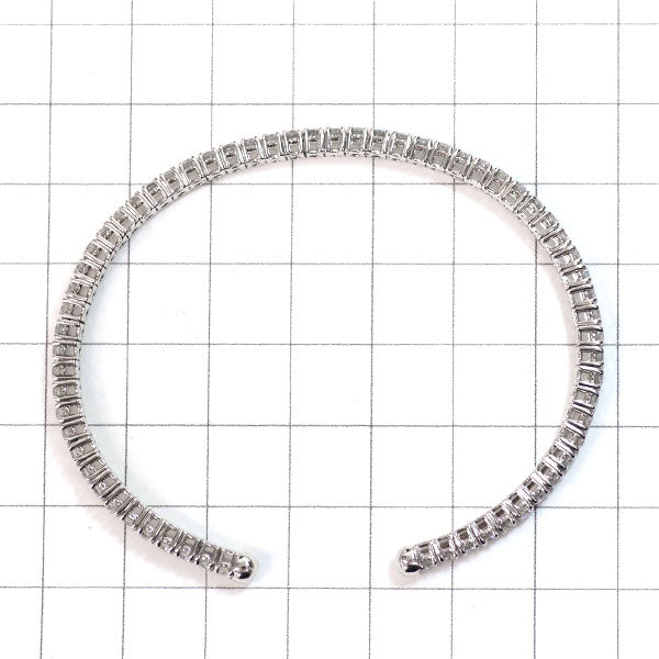 K18WG ダイヤモンド バングル 3.55ct