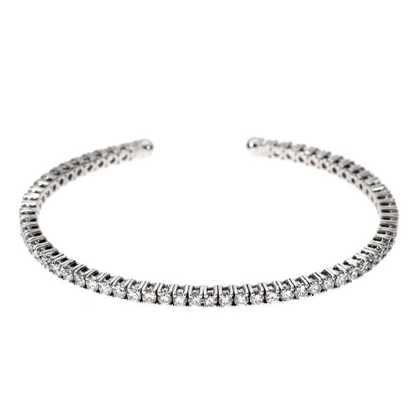 K18WG ダイヤモンド バングル 3.55ct