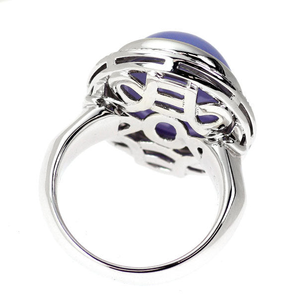 Pt900 ラベンダー 翡翠 ダイヤモンド リング 14.093ct D0.18ct