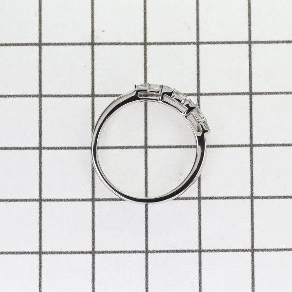 GSTV Pt950 アッシャー/プリンセスカット ダイヤモンド リング 0.45ct 一文字