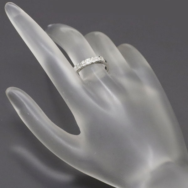 GSTV Pt950 アッシャー/プリンセスカット ダイヤモンド リング 0.45ct 一文字