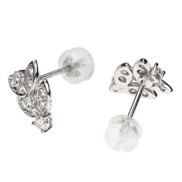 K18WG ダイヤモンド ピアス 0.34ct 植物 — セルビーオンラインストア K18WG ダイヤモンド ピアス 0.34ct 植物 — セルビーオンラインストア