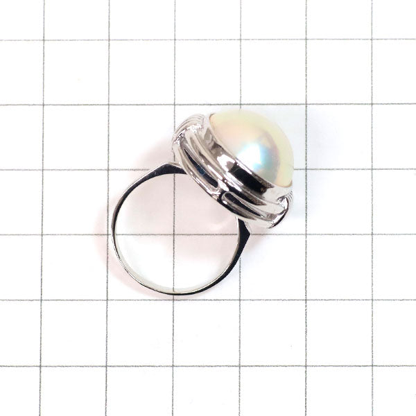 田崎真珠 K14WG マベ 真珠 リング 径約15.5mm ヴィンテージ製品