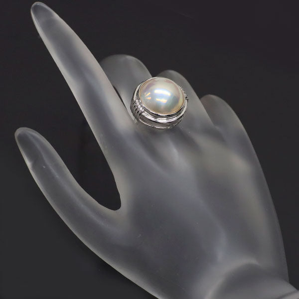 田崎真珠 K14WG マベ 真珠 リング 径約15.5mm ヴィンテージ製品