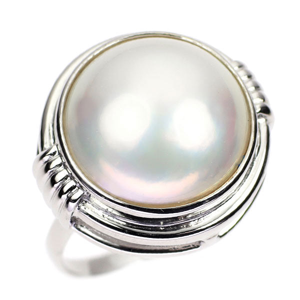 田崎真珠 K14WG マベ 真珠 リング 径約15.5mm ヴィンテージ製品