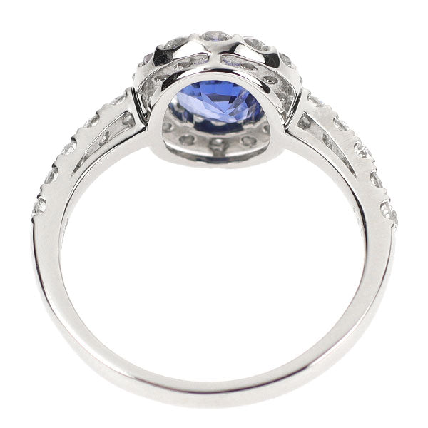 新品 希少 Pt950 非加熱コーンフラワーブルー サファイア ダイヤモンド