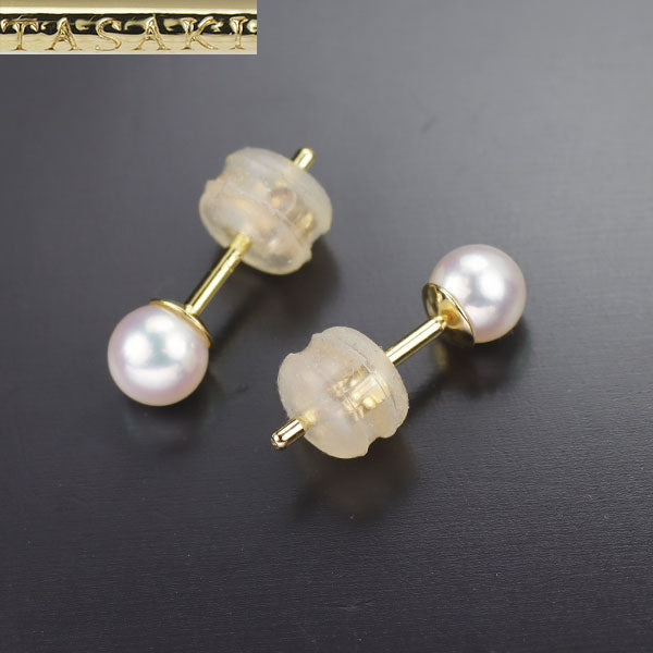 田崎真珠 K18YG アコヤ ベビー 真珠/パール ピアス 径約 4.3mm