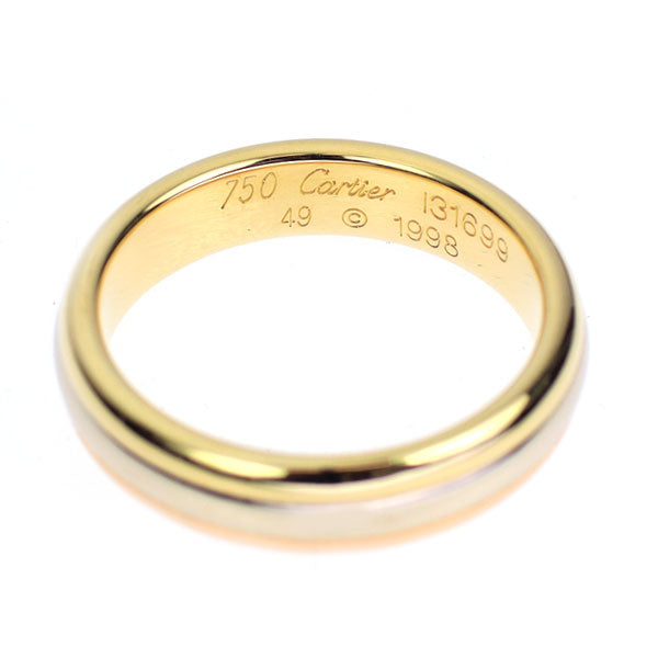 カルティエ K18YG/WG/PG リング スリーカラーバンド 49号