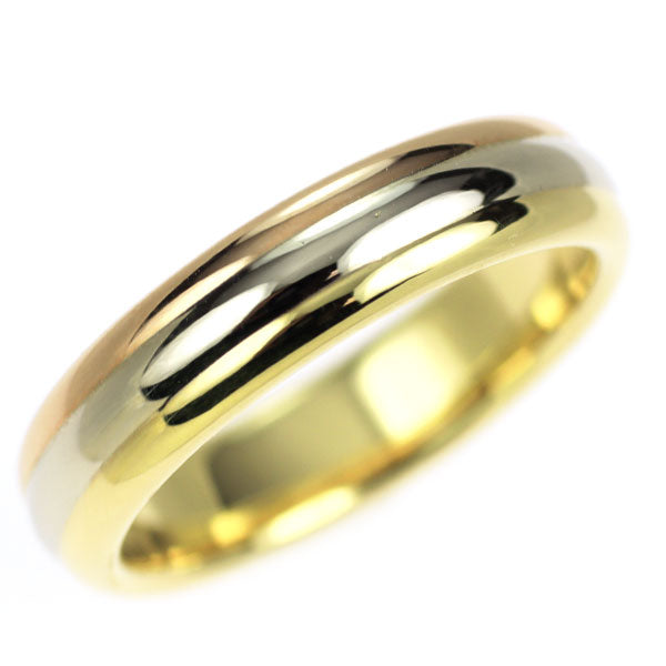 カルティエ K18YG/WG/PG リング スリーカラーバンド 49号