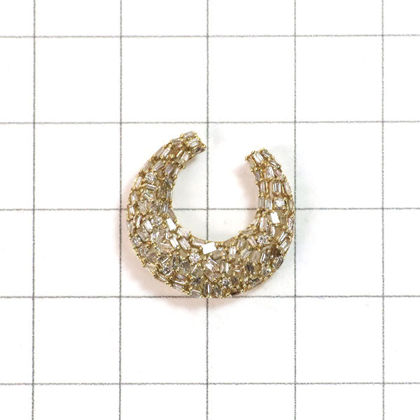 K18YG ダイヤモンド ペンダントトップ 0.50ct 馬蹄 三日月
