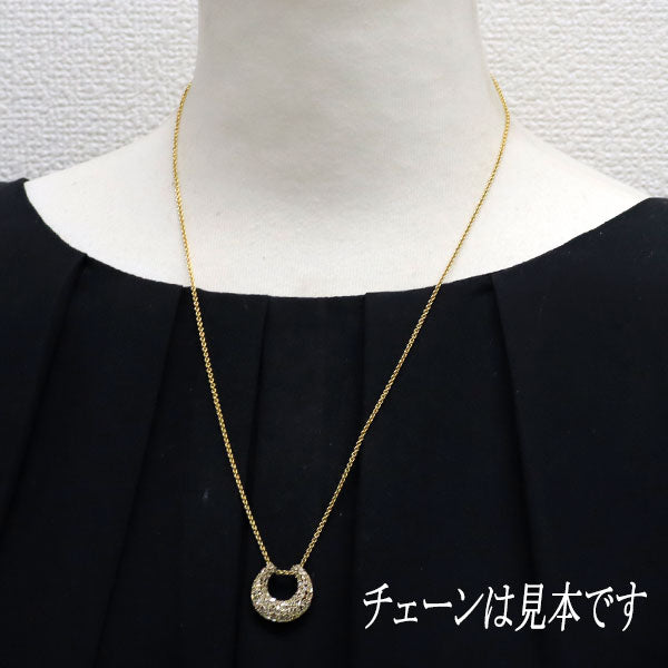K18YG ダイヤモンド ペンダントトップ 0.50ct 馬蹄 三日月