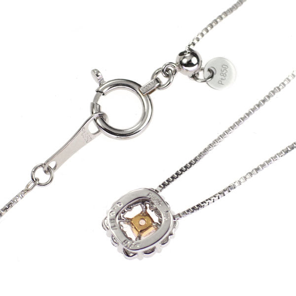 Pt/K18PG 天然ピンクダイヤモンド ペンダントネックレス 0.069ct LP VS1 D0.14ct