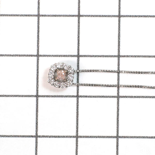 Pt/K18PG 天然ピンクダイヤモンド ペンダントネックレス 0.069ct LP VS1 D0.14ct