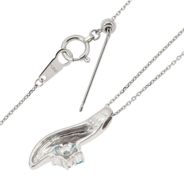 Pt パライバトルマリン ダイヤモンド ペンダントネックレス 0.17ct D0.07ct