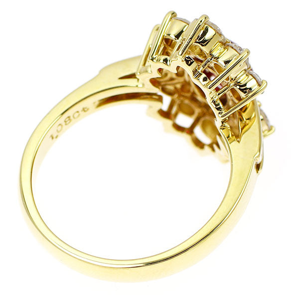 K18YG ルビー ダイヤモンド リング 1.08ct D1.00ct