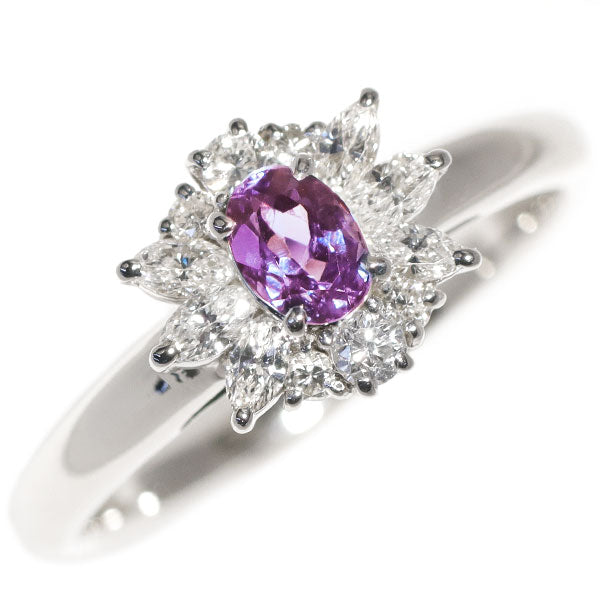 三越 希少 Pt900 アレキサンドライト ダイヤモンド リング 0.46ct D0.39ct