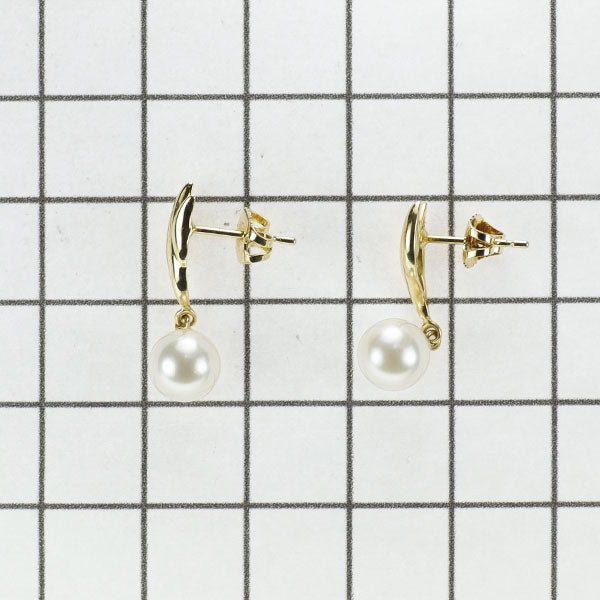 ミキモト K18YG アコヤ真珠 ピアス 径約7.0mm