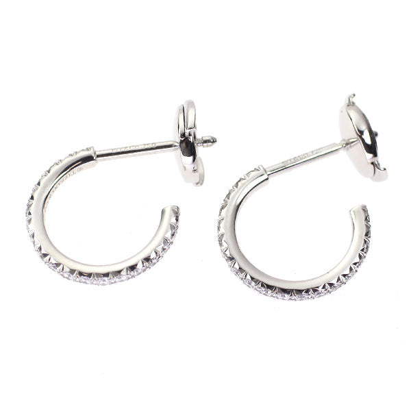 ティファニー K18WG ダイヤモンド ピアス メトロ フープ