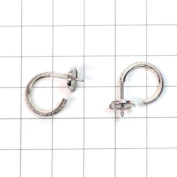 ティファニー K18WG ダイヤモンド ピアス メトロ フープ