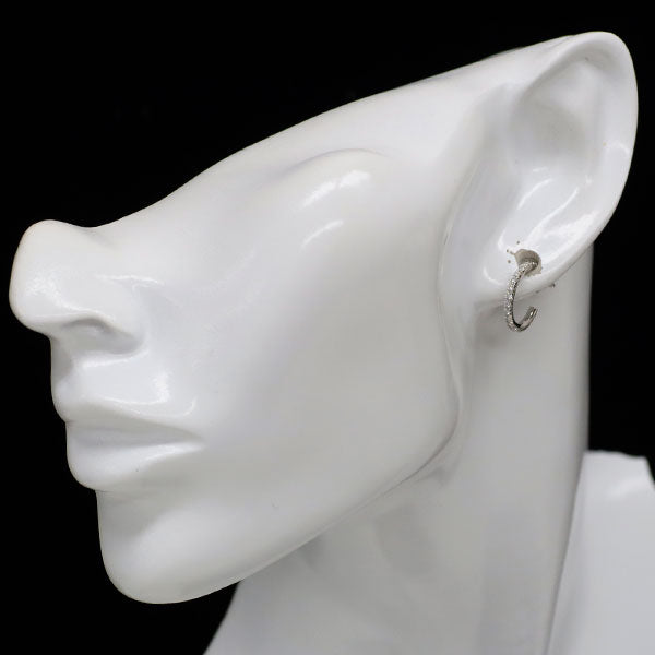 ティファニー K18WG ダイヤモンド ピアス メトロ フープ