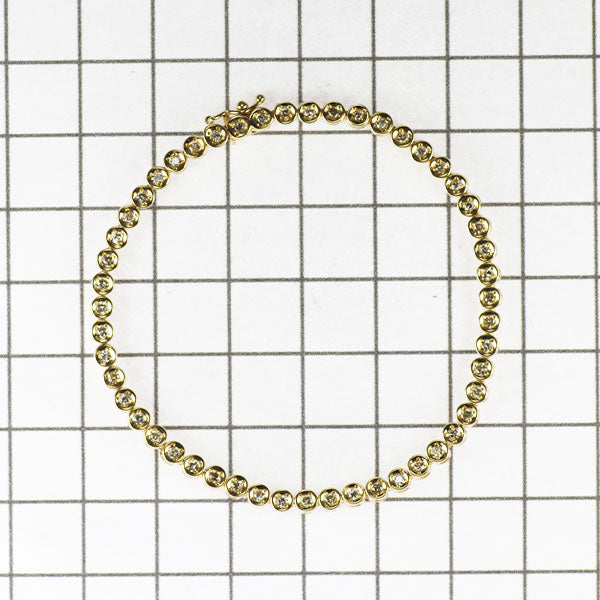 K18YG ダイヤモンド ブレスレット 1.00ct テニス