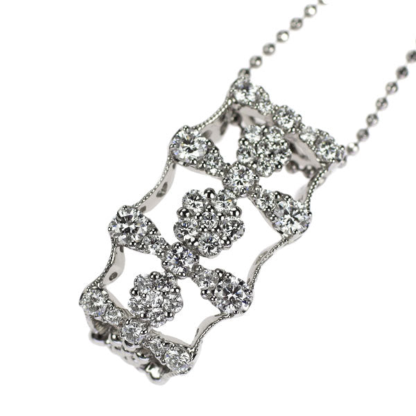 セイレーンアズーロ Pt/K18PG ダイヤモンド ペンダントネックレス 0.68ct