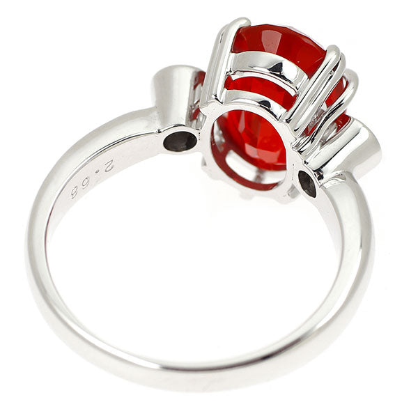 K18WG ファイアーオパール ダイヤモンド リング 2.68ct D0.23ct