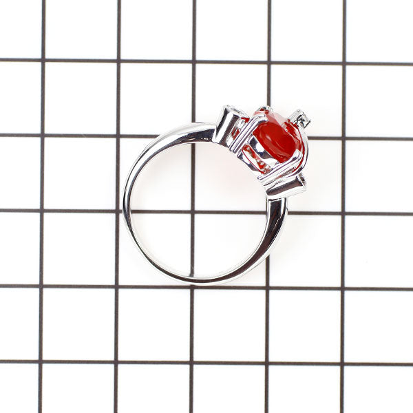 K18WG ファイアーオパール ダイヤモンド リング 2.68ct D0.23ct
