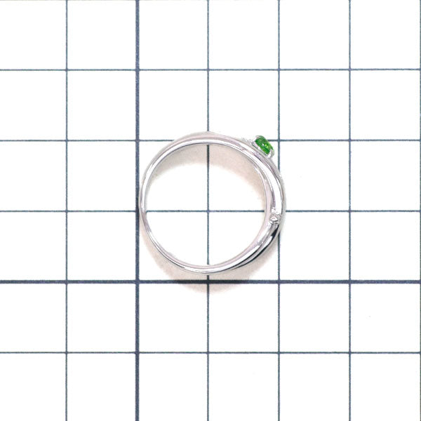 K18WG デマントイドガーネット ダイヤモンド リング 0.262ct D0.06ct