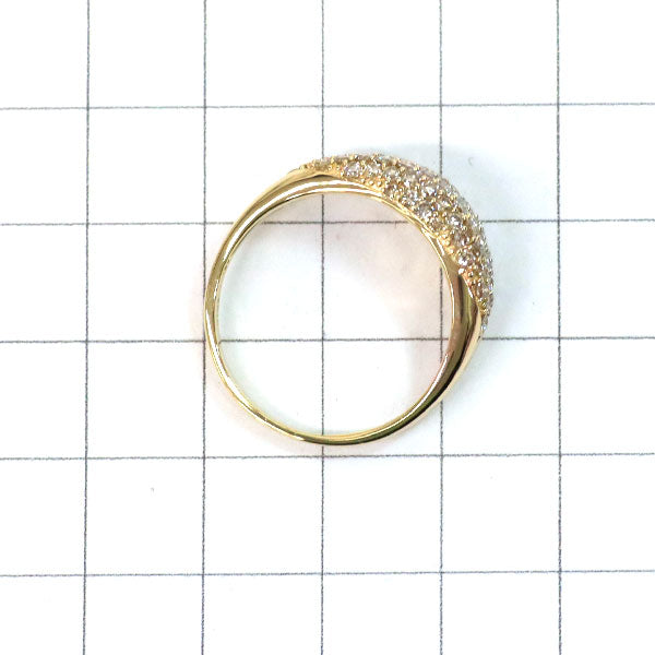 GSTV K18YG/WG ダイヤモンド リング 1.35ct パヴェ