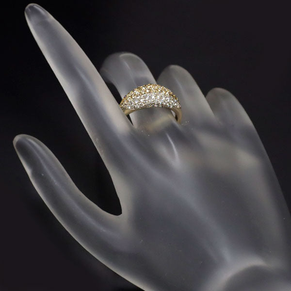 GSTV K18YG/WG ダイヤモンド リング 1.35ct パヴェ