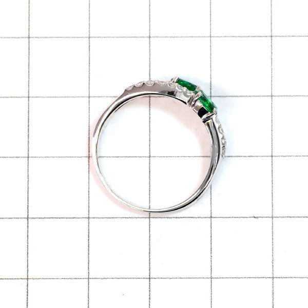 K18WG グロッシュラーライトガーネット ダイヤモンド リング 0.81ct D0.20ct